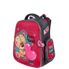 

Рюкзак каркасный Hummingbird TK, 37 х 32 х 18, + мешок для обуви, для девочки, Forever frends, розовый