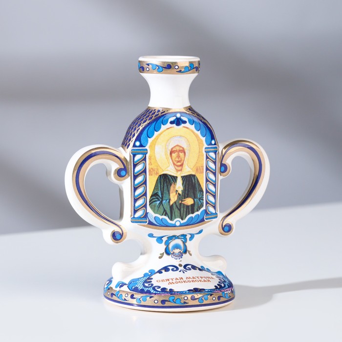

Подсвечник киот "Матрона", гжель