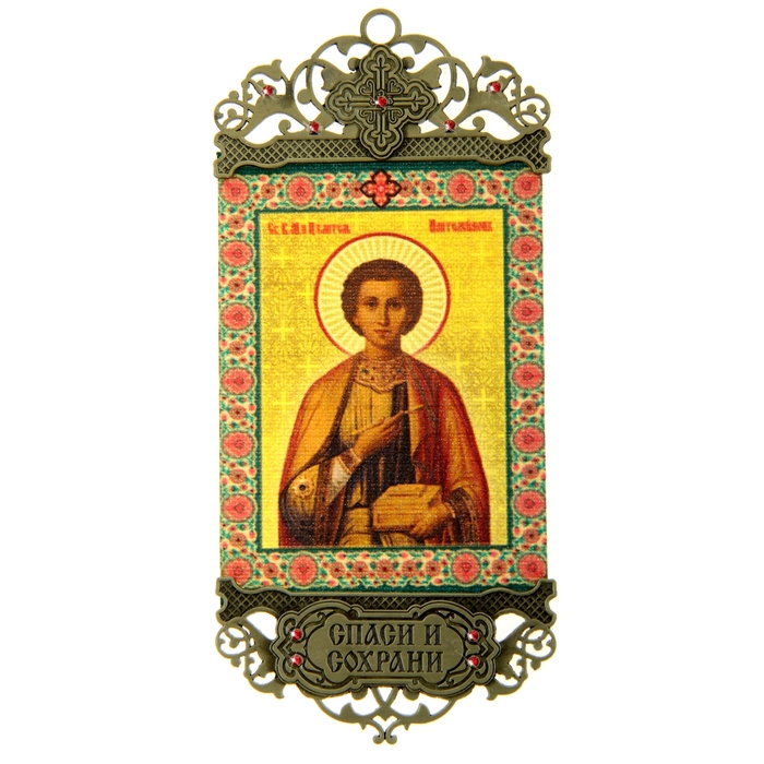 Икона-хоругвь "Великомученик и целитель Пантелеимон "