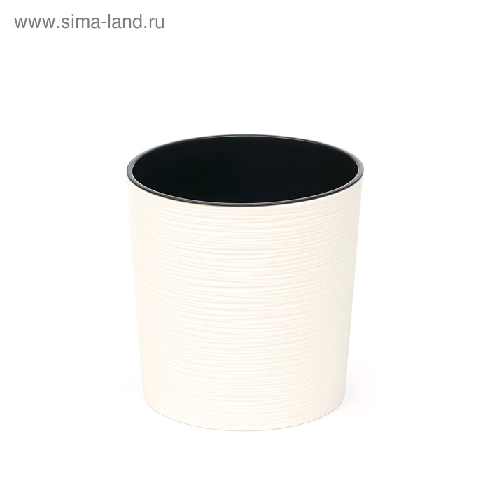 Пластиковый горшок с вкладышем «Мальва Джуто», 25х25 см, цвет крем