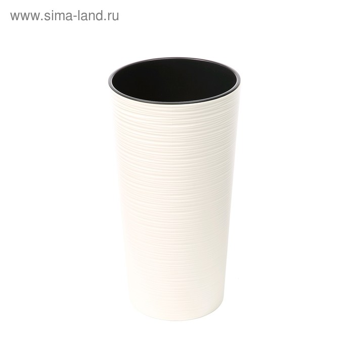 Пластиковый горшок с вкладкой «Лилия Джутто», 30х30 см, цвет крем
