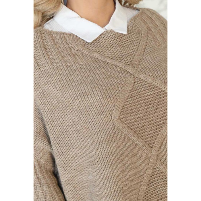 

Джемпер женский, размер 60, цвет бежевый