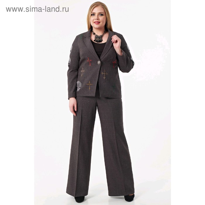 Брюки женские, размер 52, цвет серый брюки женские размер 52 цвет светло серый