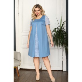 Платье женское, размер 60, цвет голубой