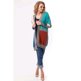 

Кардиган женский, размер 48, цвет розовый, бирюзовый