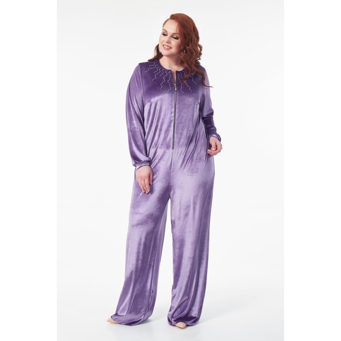 фото Комбинезон женский, размер 56, цвет сиреневый wisell