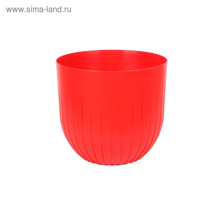Пластиковый горшок с вкладкой «Альфа», цвет красный