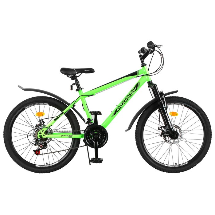 фото Велосипед 24" progress модель stoner disc rus, цвет зелёный, размер 15"