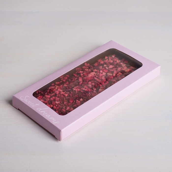 Коробка для шоколада Sweet dreams, с окном, 17,3 × 8,8 × 1,5 см