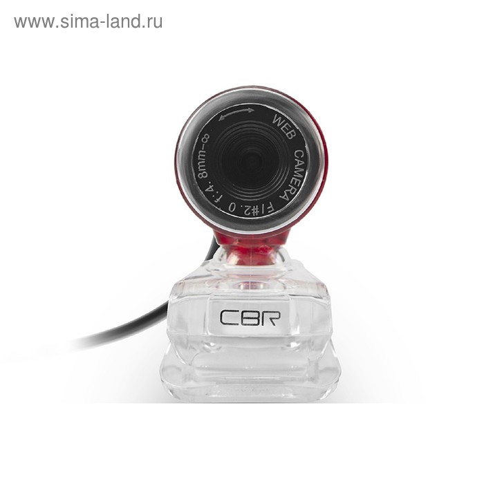 фото Веб-камера cbr cw 830m red, 0.3 мп, 640х480, usb 2.0, микрофон, красная