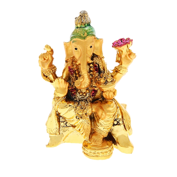 Нэцкэ под золото "Ганеша с фруктами"