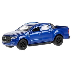 

Машина металлическая Ford Ranger пикап, цвет синий, 12 см, открывающиеся двери, инерция