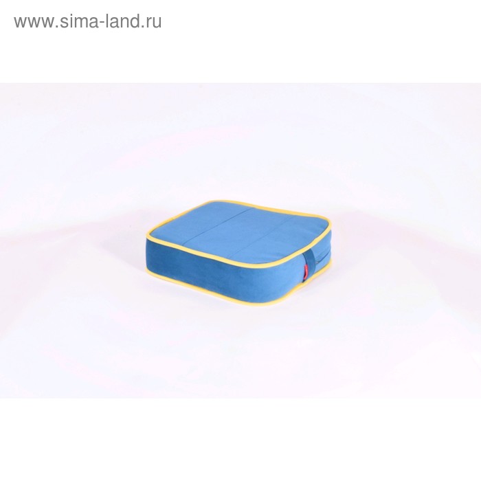 фото Подушка-пуф передвижной «моби», размер 40 × 40 см, синий/жёлтый, велюр wowpuff
