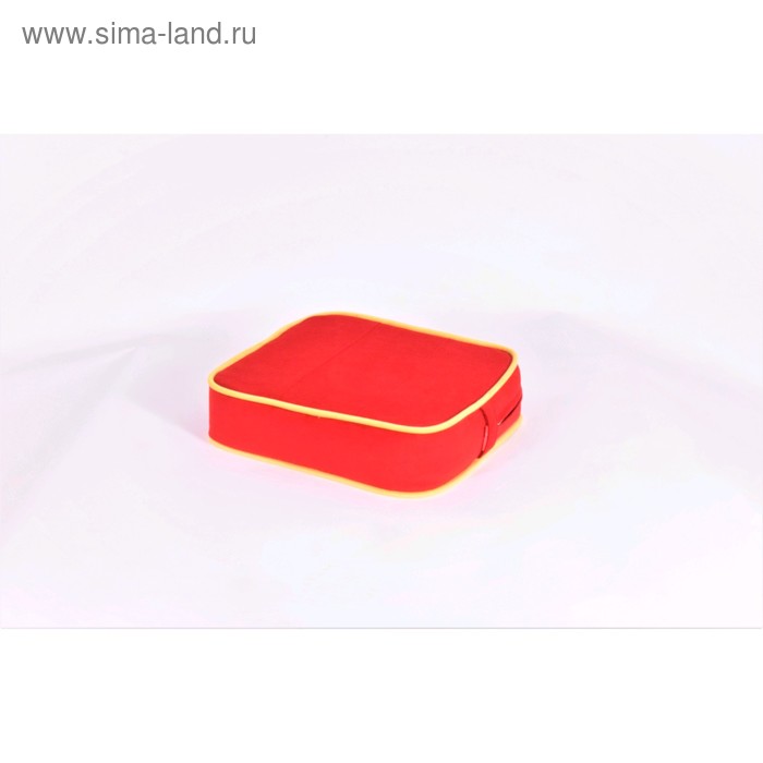 фото Подушка-пуф передвижной «моби», размер 40 × 40 см, красный/жёлтый, велюр wowpuff