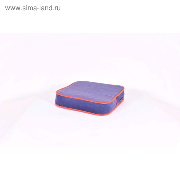 фото Подушка-пуф передвижной «моби», размер 40 × 40 см, черничный/оранжевый, велюр wowpuff