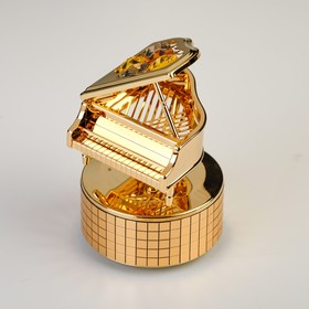 

УЦЕНКА Музыкальный сувенир с кристаллами Swarovski "Рояль" 10,1х7,1 см