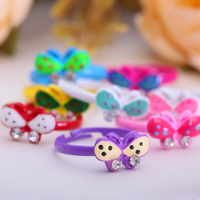 Кольцо детское "Выбражулька" эмаль, цвет МИКС, безразмерное