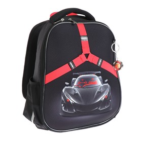 

Рюкзак каркасный Hatber Ergonomic light 38 х 29 х 16, для мальчика Racing Car, чёрный