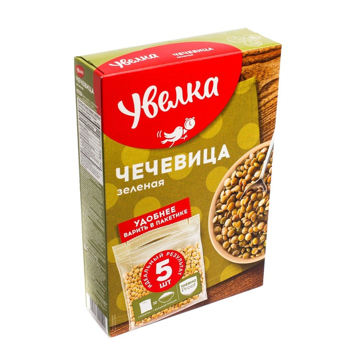 

Чечевица УВЕЛКА д/варки в пакетах 400г (80г*5)