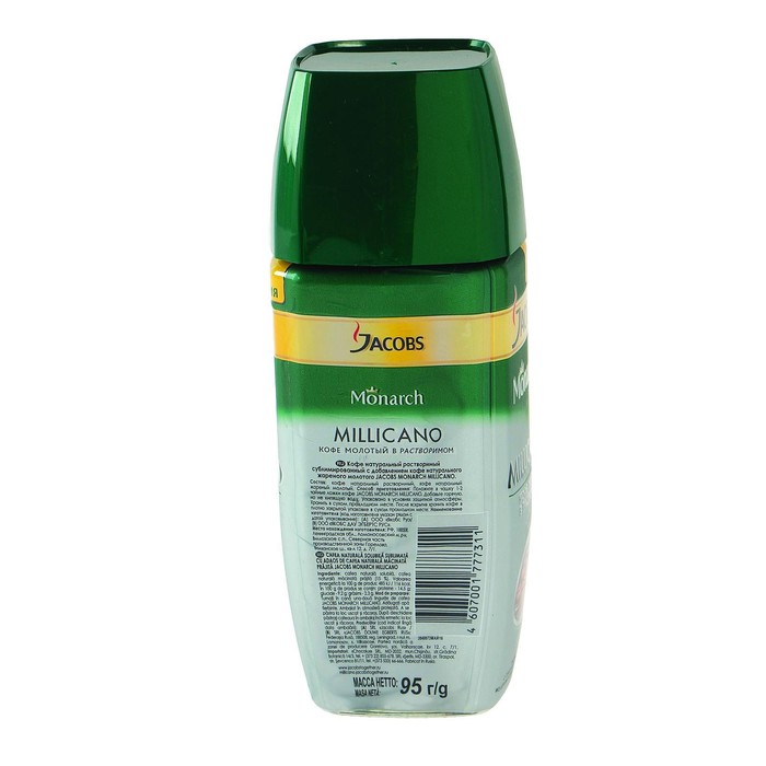 

Кофе раств.Jacobs Monarch Millicano 90г/ст.б/Якобс Рус