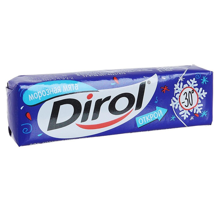 

Жевательная резинка Dirol морозная мята, 13,6 г