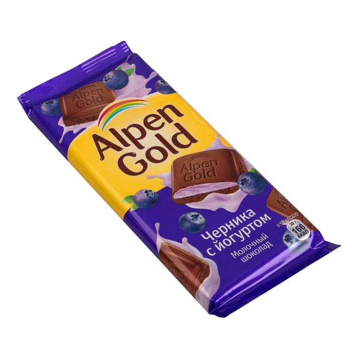 

Шоколад Alpen Gold 85-90г/мол/черника и йогурт