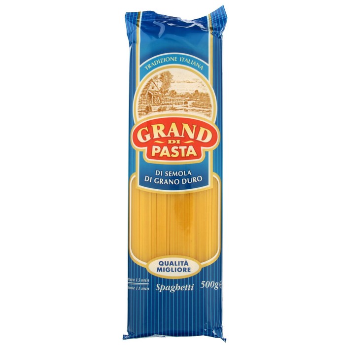 

Макаронные изделия GRAND DI RASTA Spaghetti вермишель длинная 450г