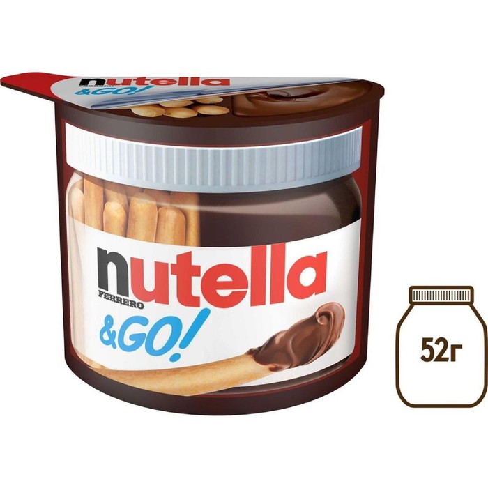 

Паста шоколадно-ореховая NUTELLA&Go 52г+хлебные палочки