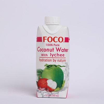 Кокосовая вода с соком личи "FOCO" 330 мл Tetra Pak