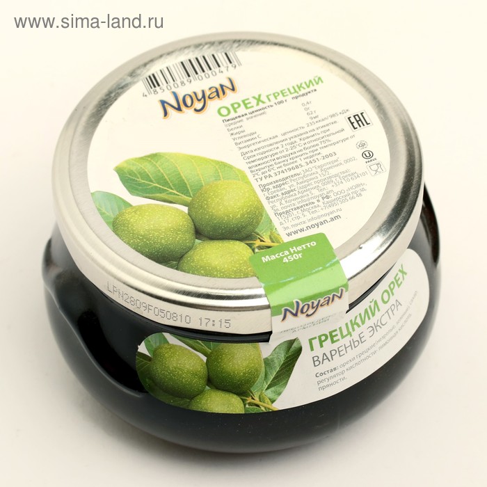 Варенье Noyan грецкий орех  экстра, 450 г