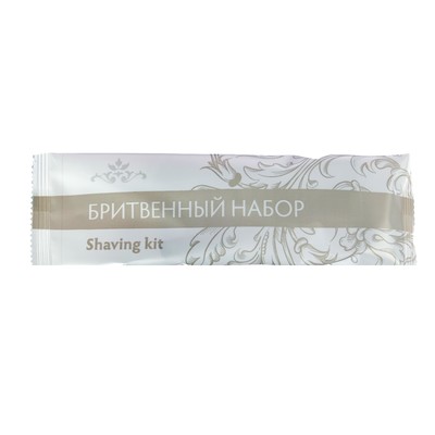 Бритвенный набор во флоупаке (станок + крем д/бритья саше 4 мл.) - Фото 1