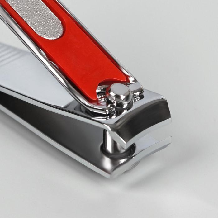 Кусачки-книпсер маникюрные, с пилкой, 6(±0,5)см, цвет МИКС