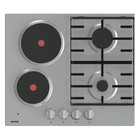 Варочная поверхность Gorenje GE690X, комбинированная, 4 конфорки, 60 см, серебристая - Фото 1
