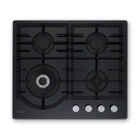 

Варочная поверхность Midea MG696TGB, газовая, 4 конфорки, 56 см, чёрная