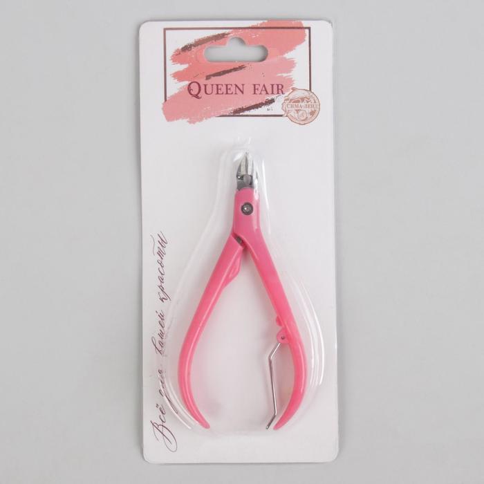 Кусачки маникюрные, одинарная пружина, 11см, рабочая область-8мм, цвет МИКС