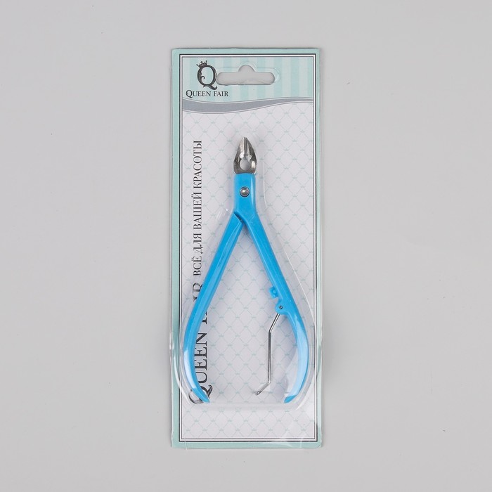 Кусачки маникюрные, одинарная пружина, 11см, рабочая область-8мм, цвет МИКС