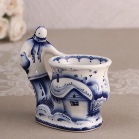 

Чашка "Мороз", гжель, 13х14 см, МИКС