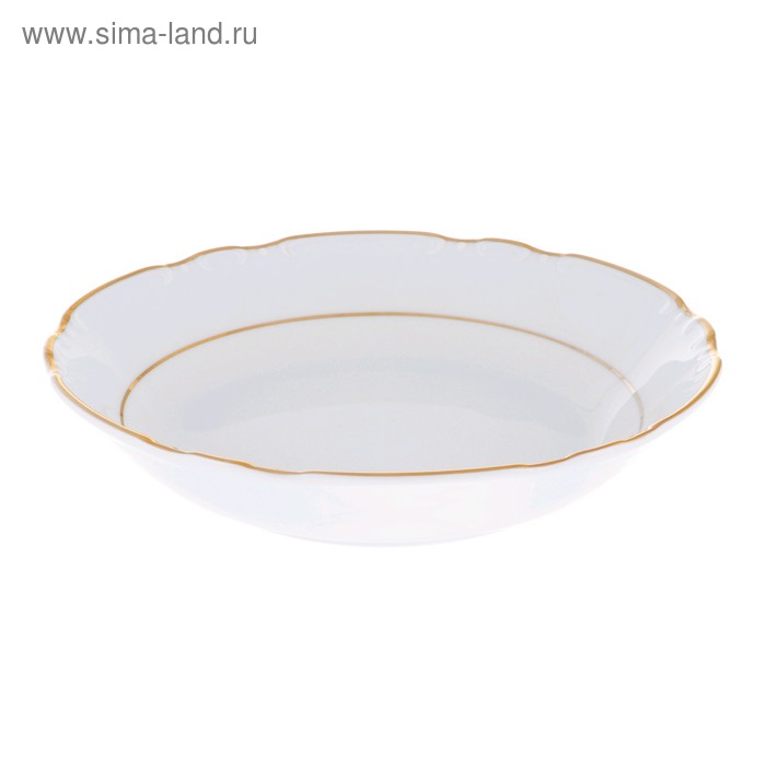 Тарелка для супа Constance, декор «Золотая нитка, Отводка золото», 19 см