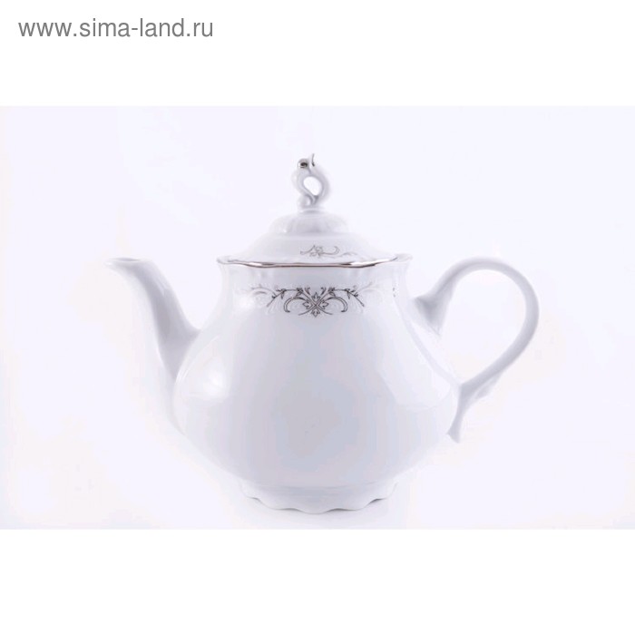 Чайник Constance, декор «Серый орнамент, отводка платина», 1.2 л набор для торта 7 6 constance декор серый орнамент отводка платина 7 предметов