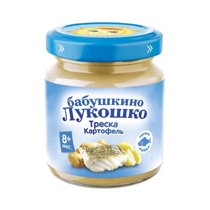 

Пюре Бабушкино лукошко треска/картофель 100г ст/б