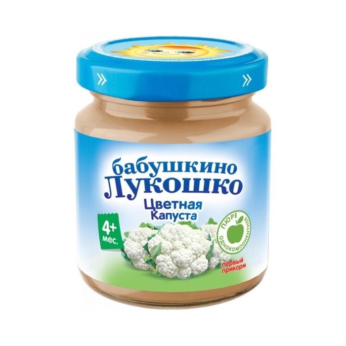 

Пюре Бабушкино лукошко цветная капуста 100г ст/б