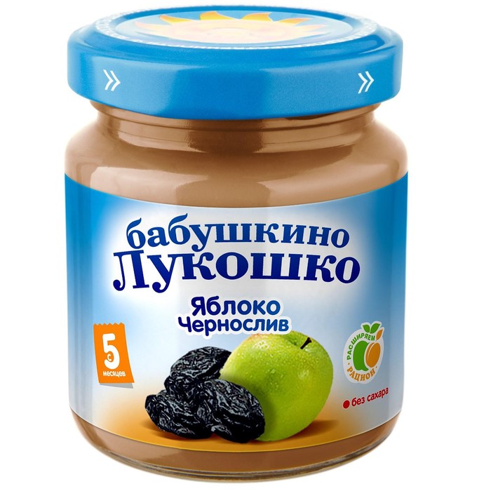 

Пюре Бабушкино лукошко яблоко/чернослив 100г ст/б