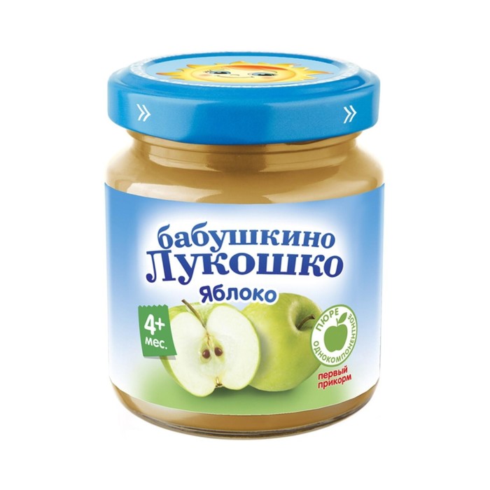 

Пюре Бабушкино лукошко яблоко 100г ст/б