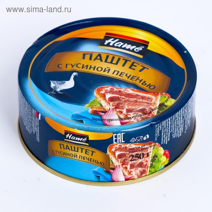 

Паштет ХАМЕ гусиная печень 250г ж/б