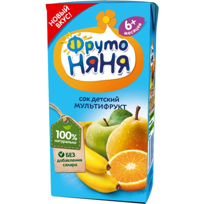 

Сок ФРУТОНЯНЯ мультифрукт неосветл 0,2л