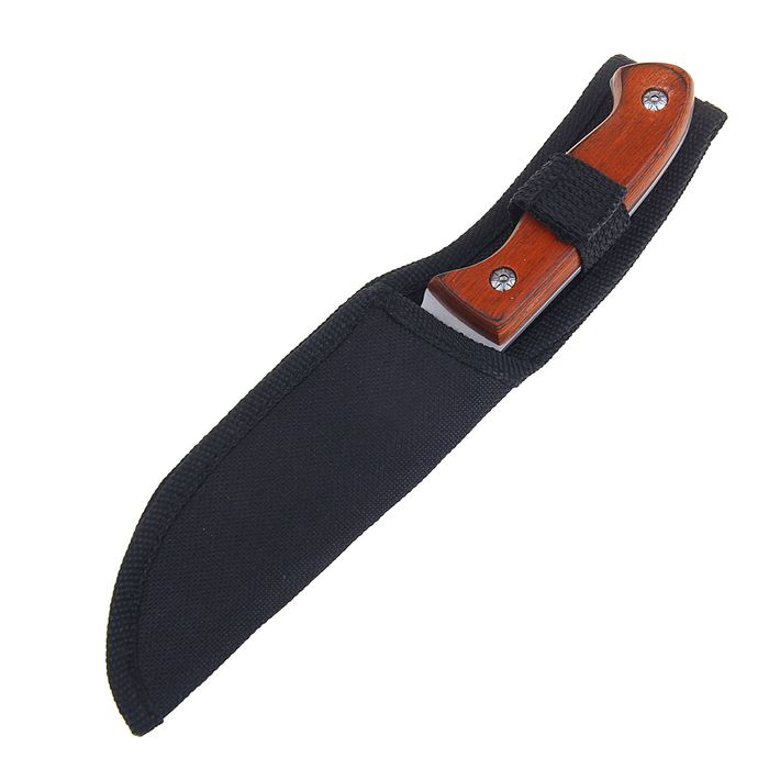 Нож нескладной, 20 см, в чехле, рукоять обветренное дерево