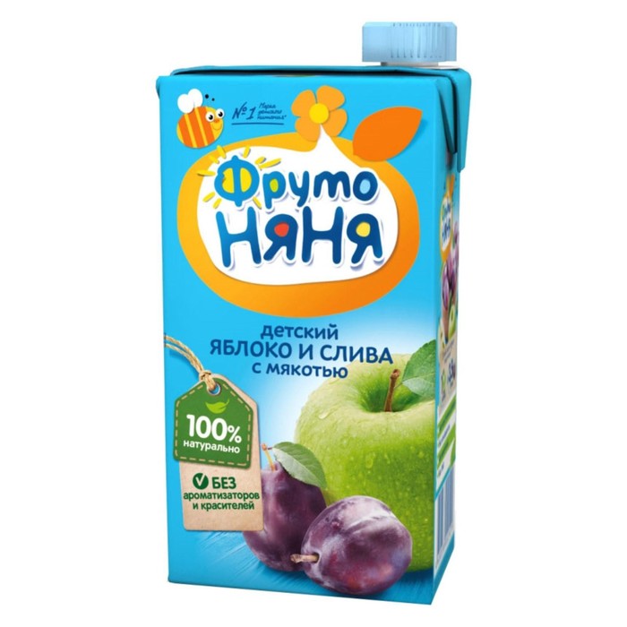 

Нектар ФРУТОНЯНЯ яблоко/слива с мякотью 0,5л