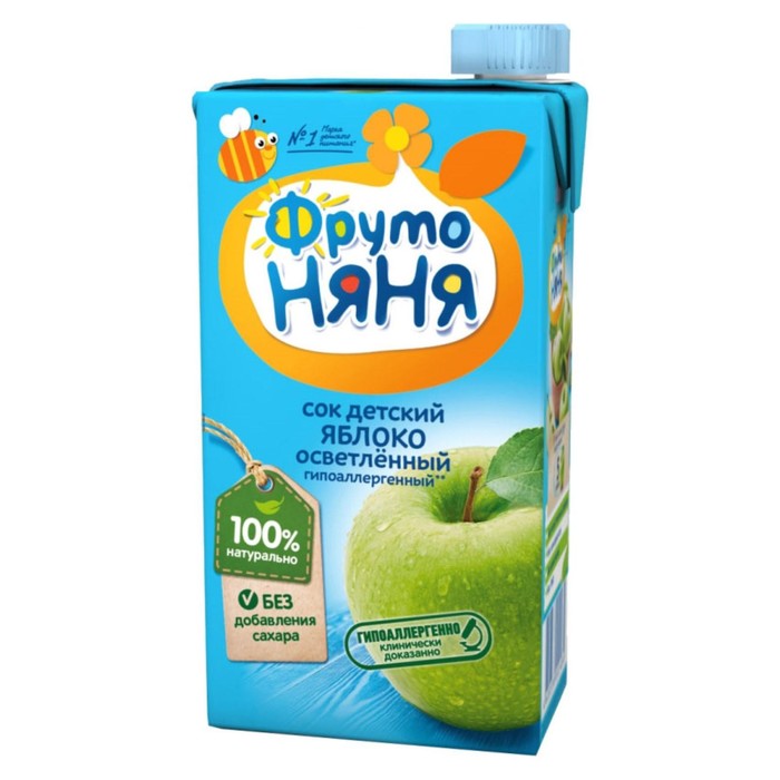 

Сок ФРУТОНЯНЯ яблоко осветл 0,5л