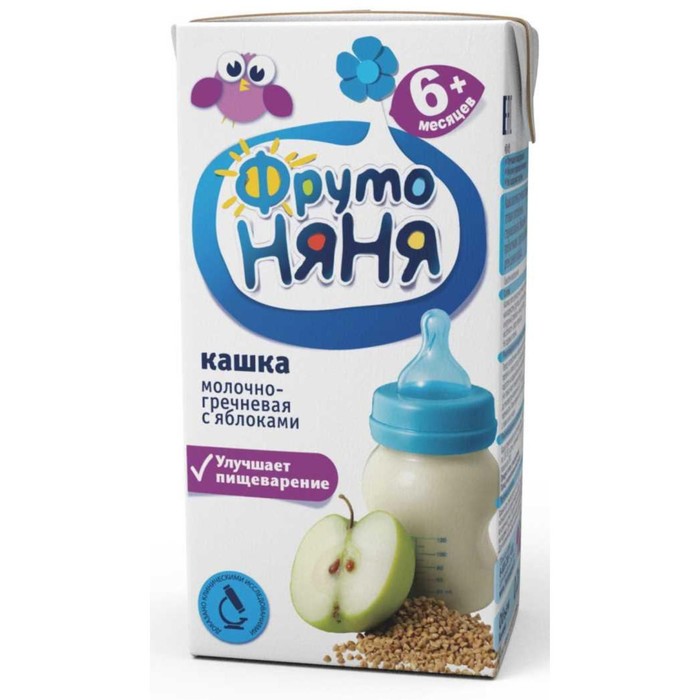 

Кашка ФРУТОНЯНЯ молочная гречневая яблоко 0,2л т/п