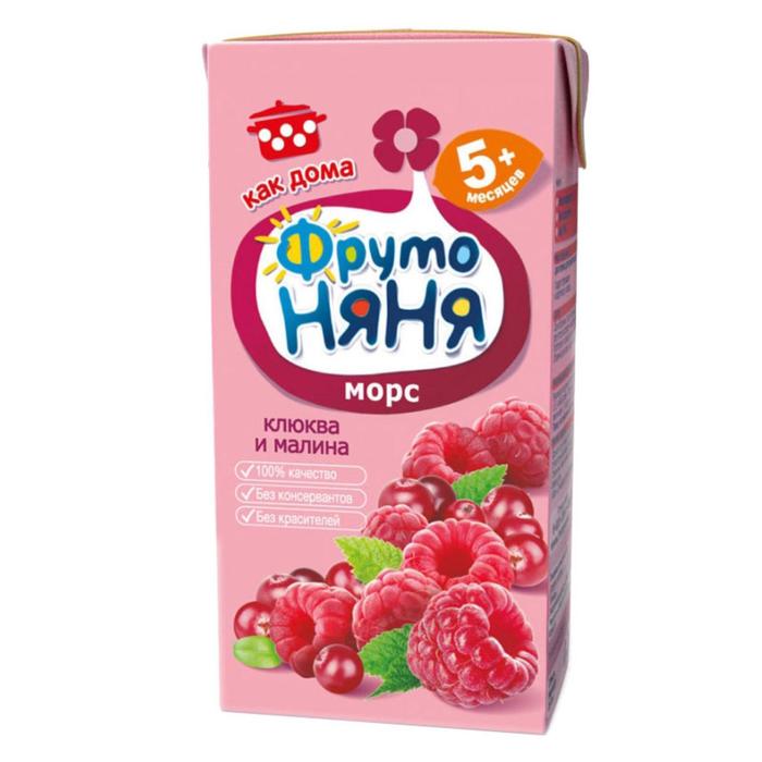 

Морс ФРУТОНЯНЯ клюква/малина 0,2л